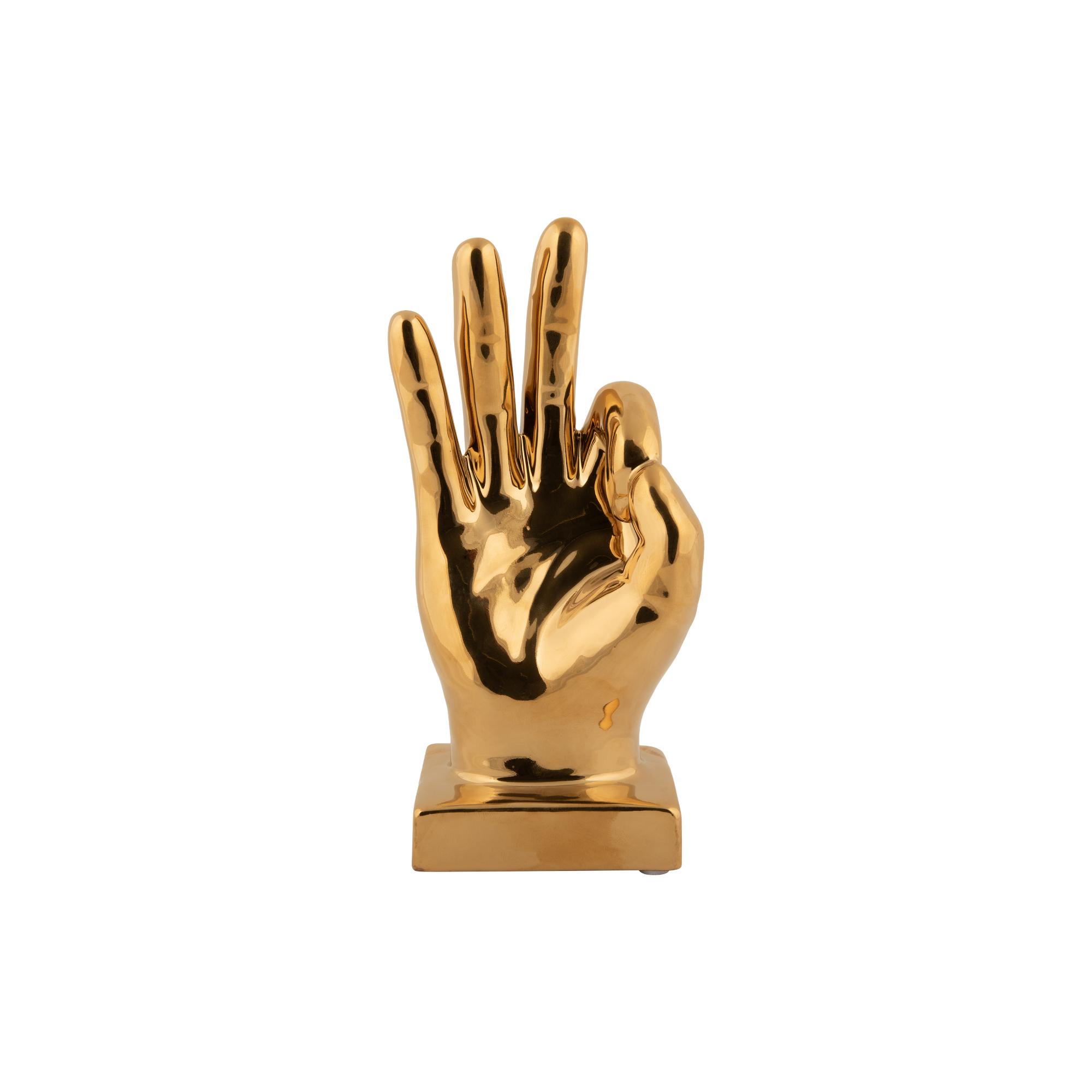 Present Time ornament Perfecto - goud - 10.5x7.5x21cm