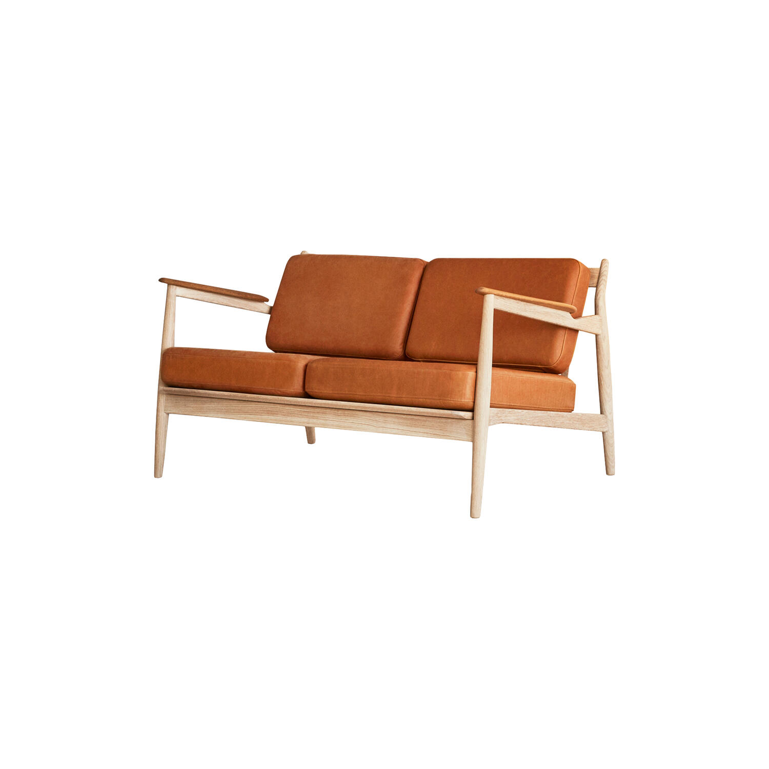 Model 107 2-pers. sofa, cognac