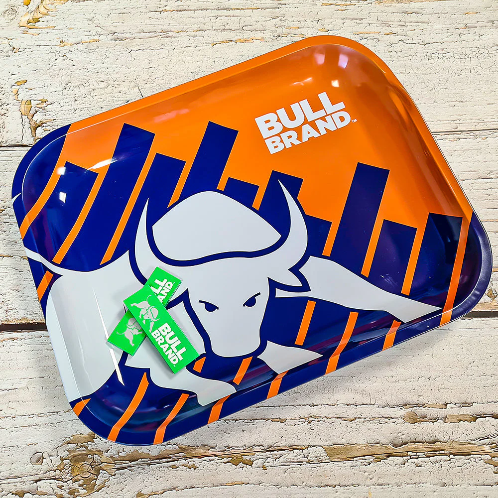 Bull Brand Metal Design Tobacco Rolling Tray