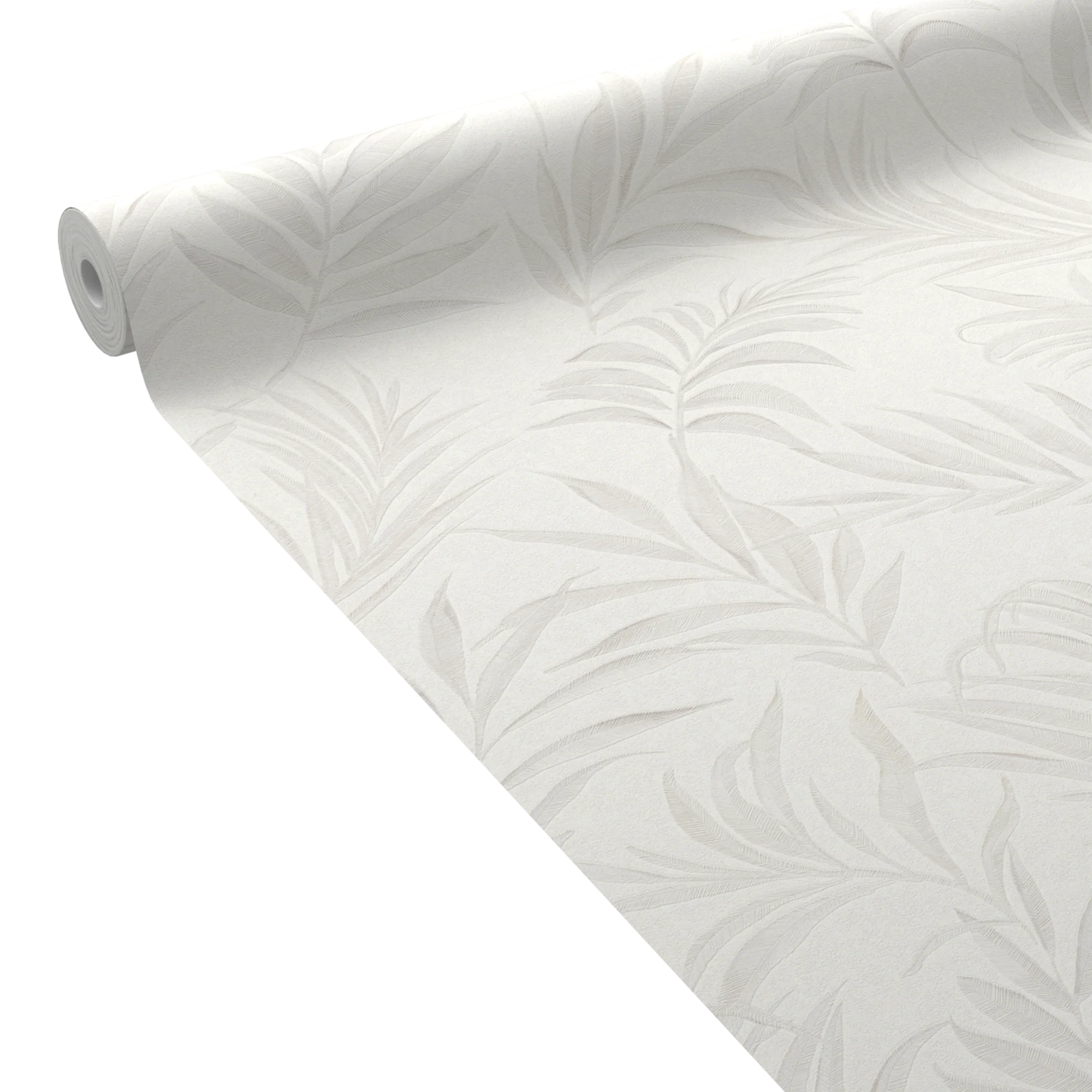 CosmoLiving Papier peint intissé MIDNIGHT BOTANICA blanc