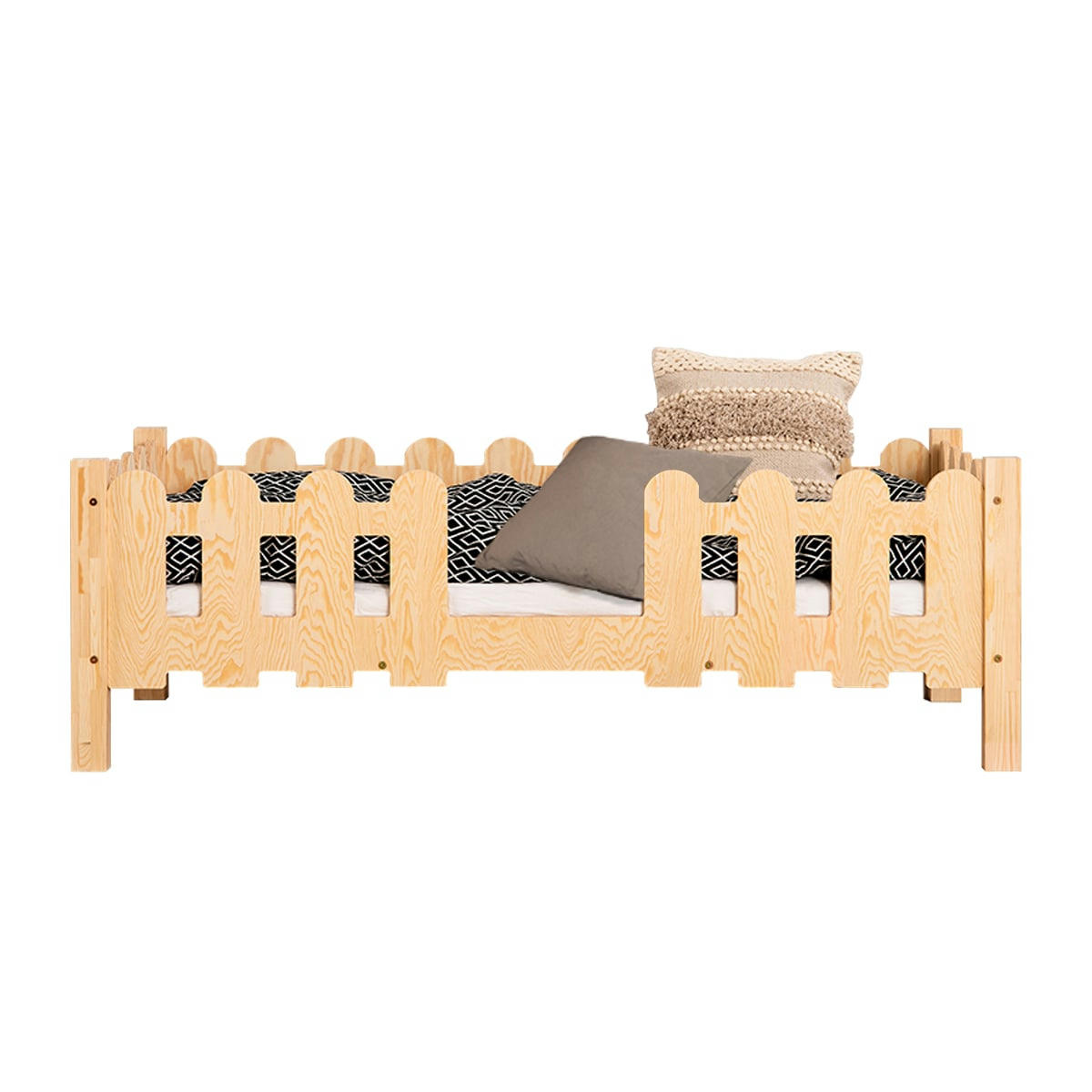 OLAF - Lit 90x200 sommier inclus naturel
