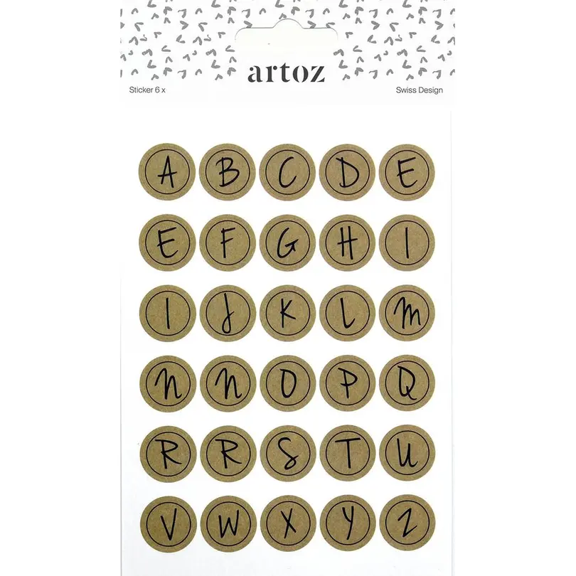 Sticker 6er-Set Alphabet