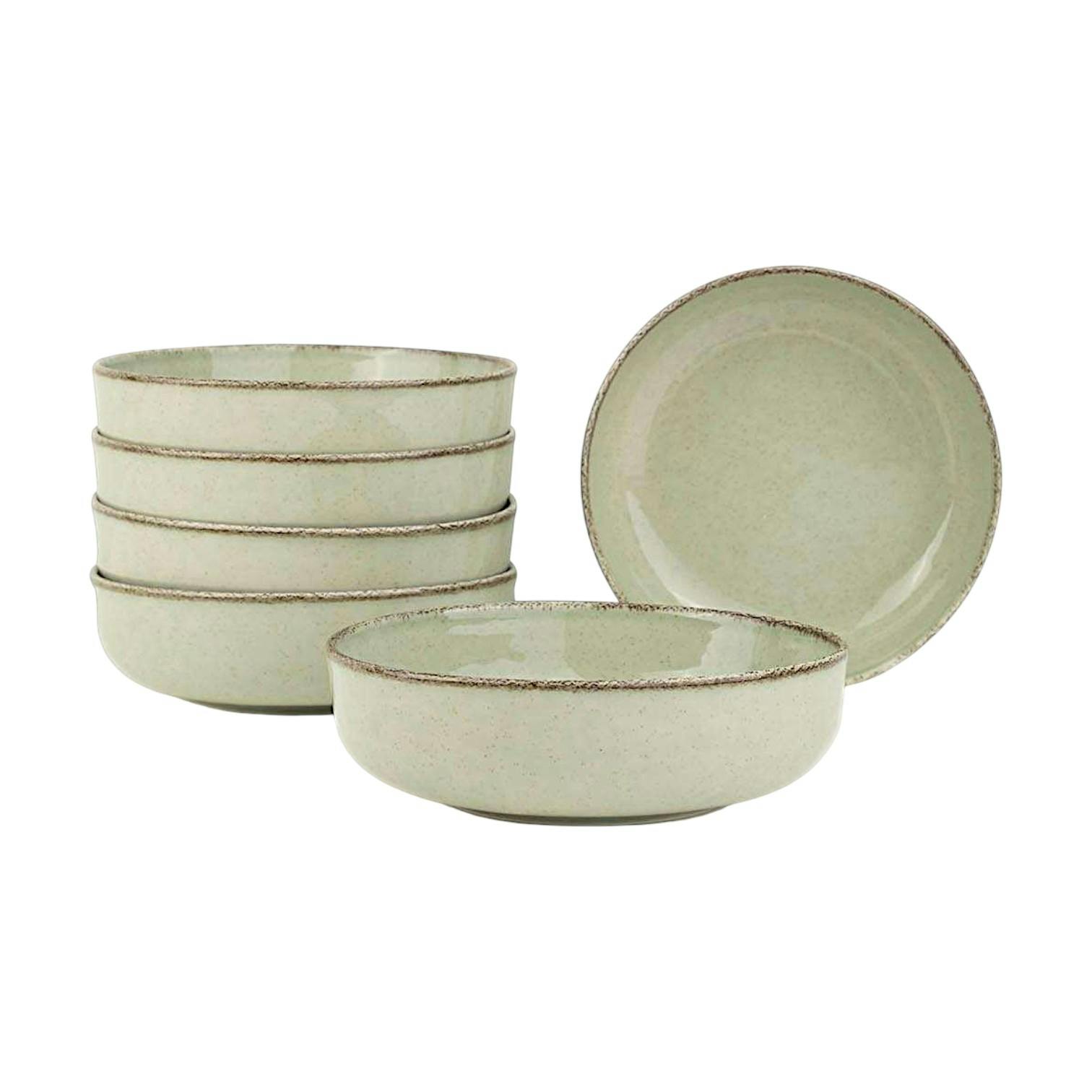 Assiette d'entrée creuse vert antique 15 cm (lot de 6) ELDA