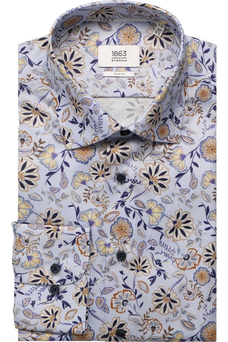 ETERNA 1863 Slim Fit Hemd himmelblau, Bedruckt