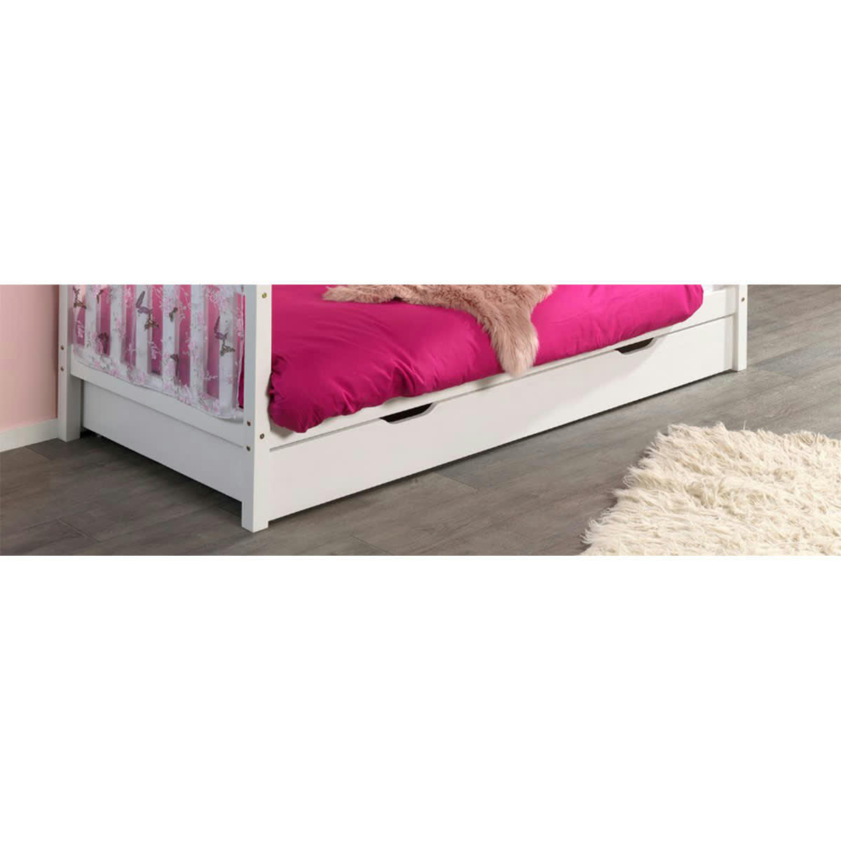 DALLAS - Tiroir de lit blanc