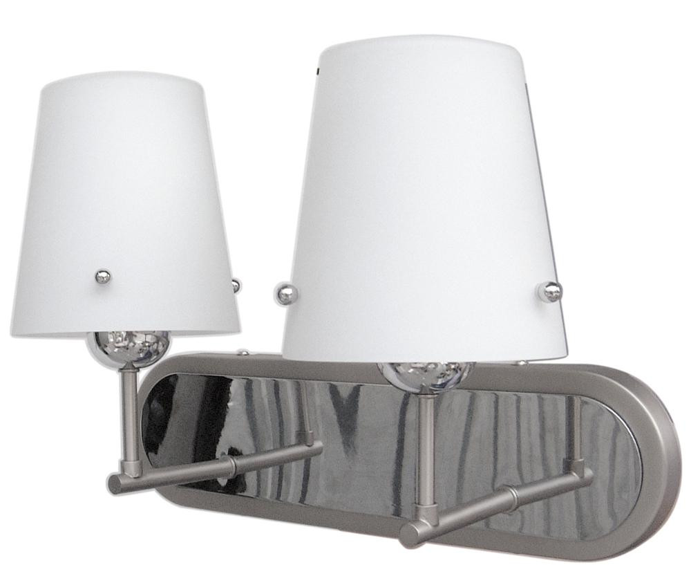 Kinkiet srebrny TANGO 2xE27x60W wym:30x40x18cm IP20 Candellux
