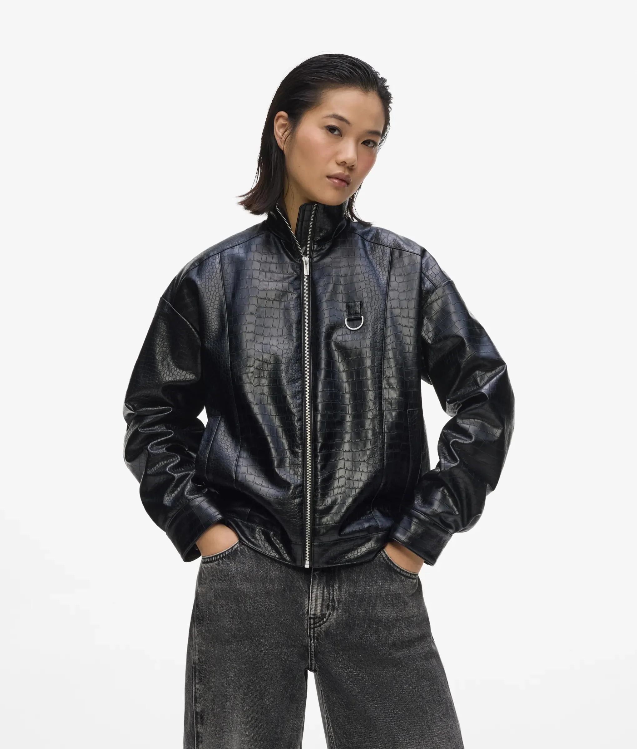 Veste bomber avec citation de Karl