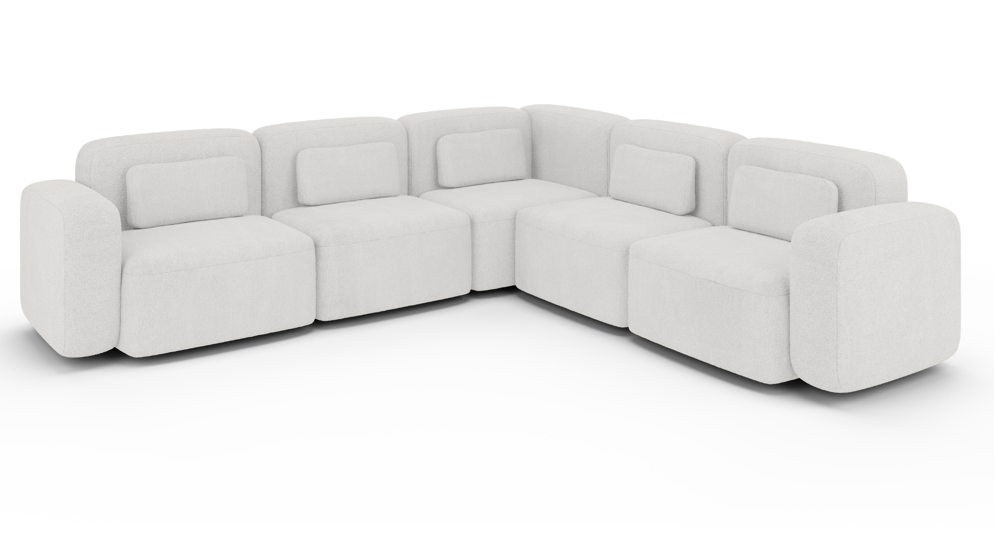 Modułowy narożnik do salonu ORCHID XL biały duża rogówka nierozkładana