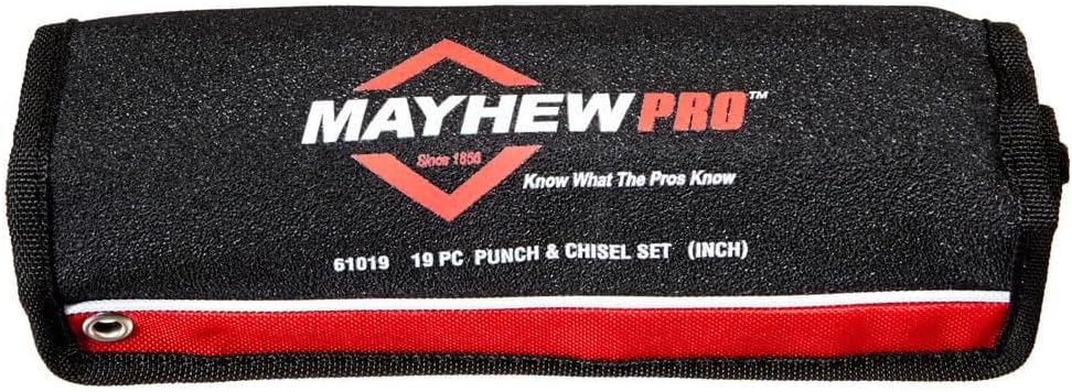 Mayhew Tools 61019 Punch and Chisel Set, 19-Piece, Black Oxide Finish