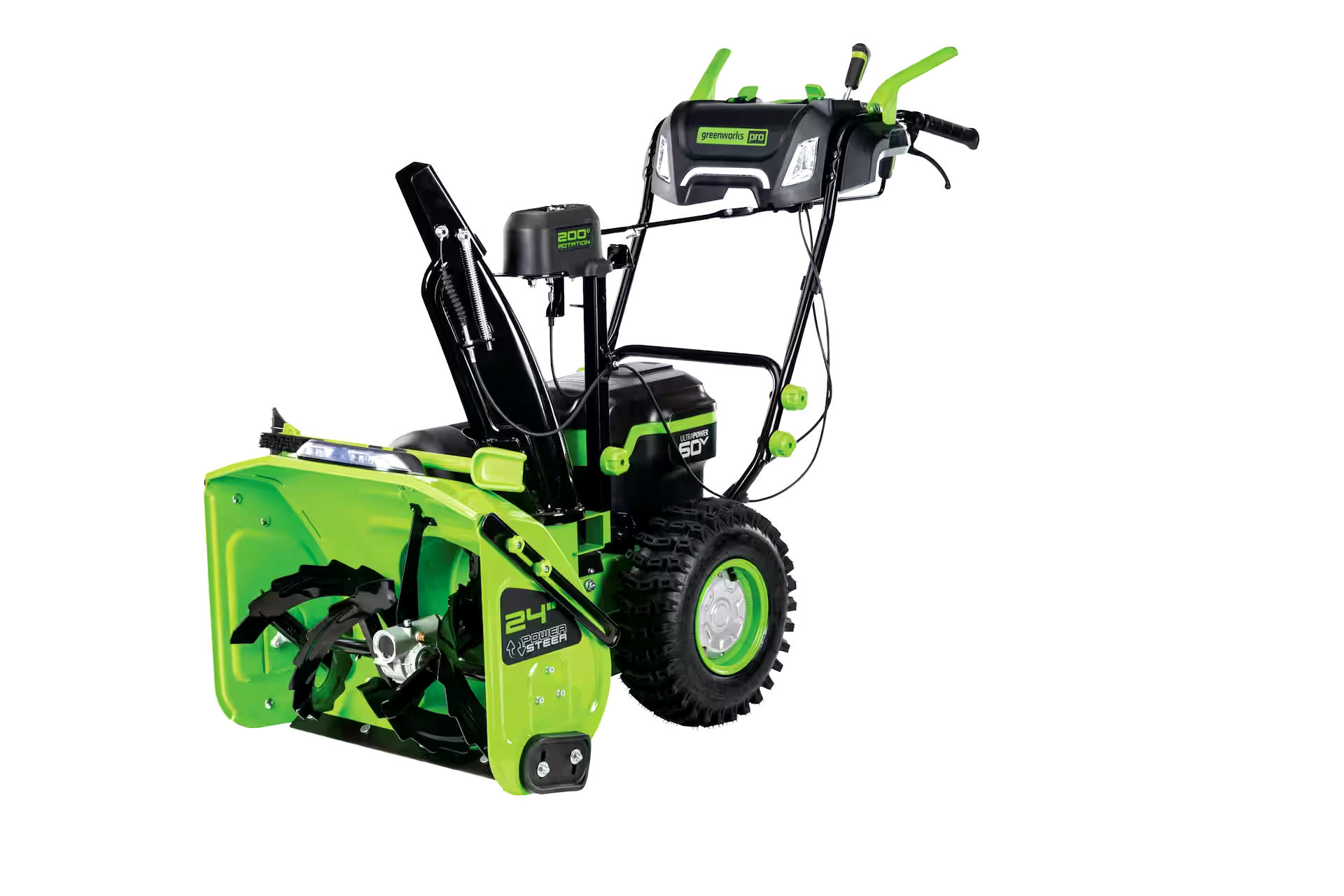 Greenworks 60V 3x5Ah 2-Stage Cordless Snowblower, 24-in