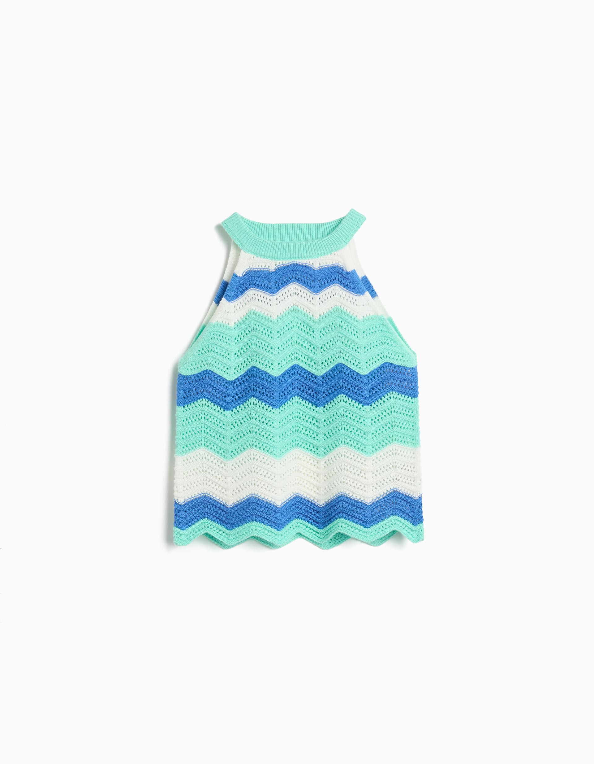 Top Crochet, Menina, Verde Claro