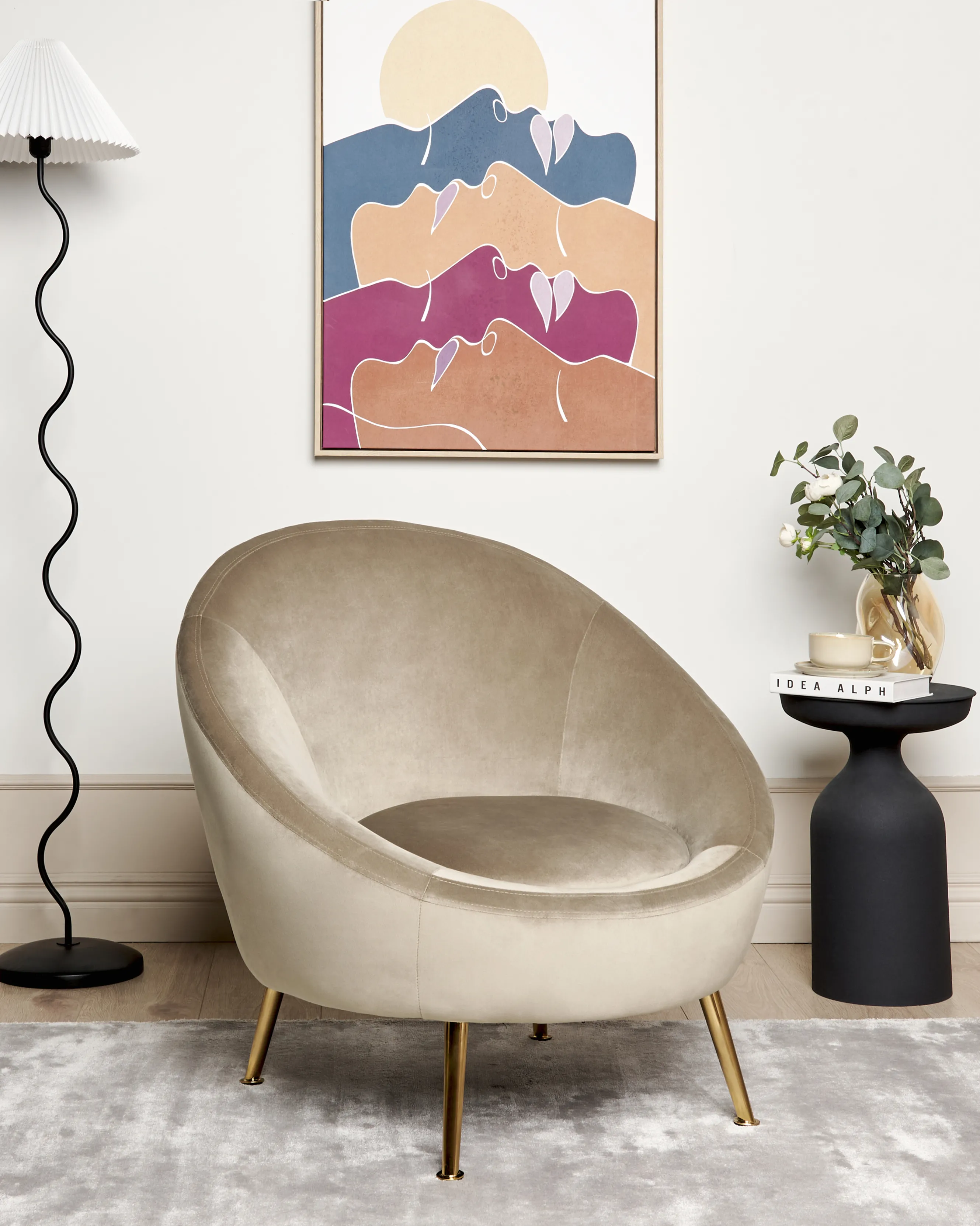 Armchair LANGA Velvet Taupe