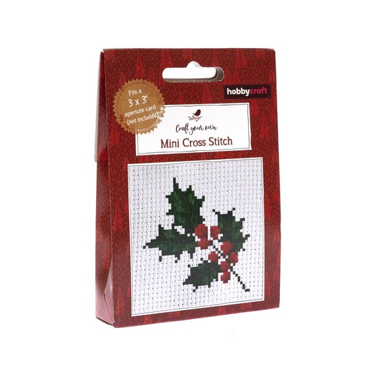 Holly Mini Cross Stitch Kit