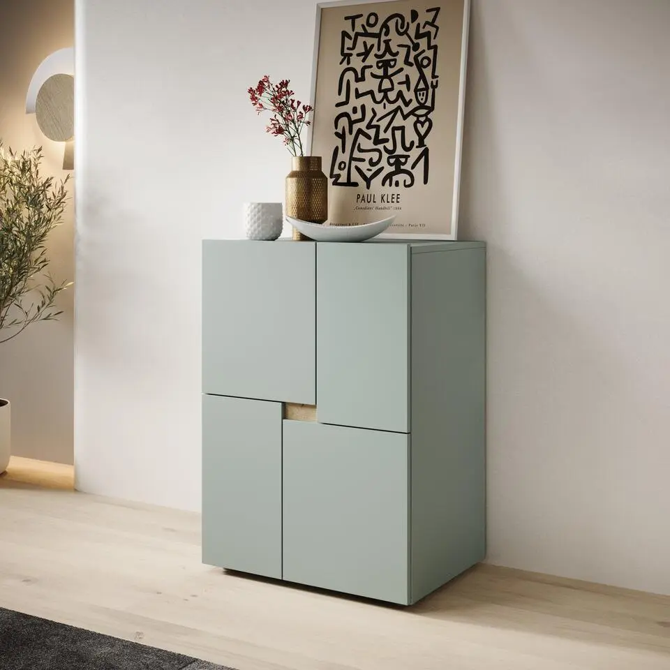 Meubella - Lombok - Dressoir - Groen - 60x42x85 cm