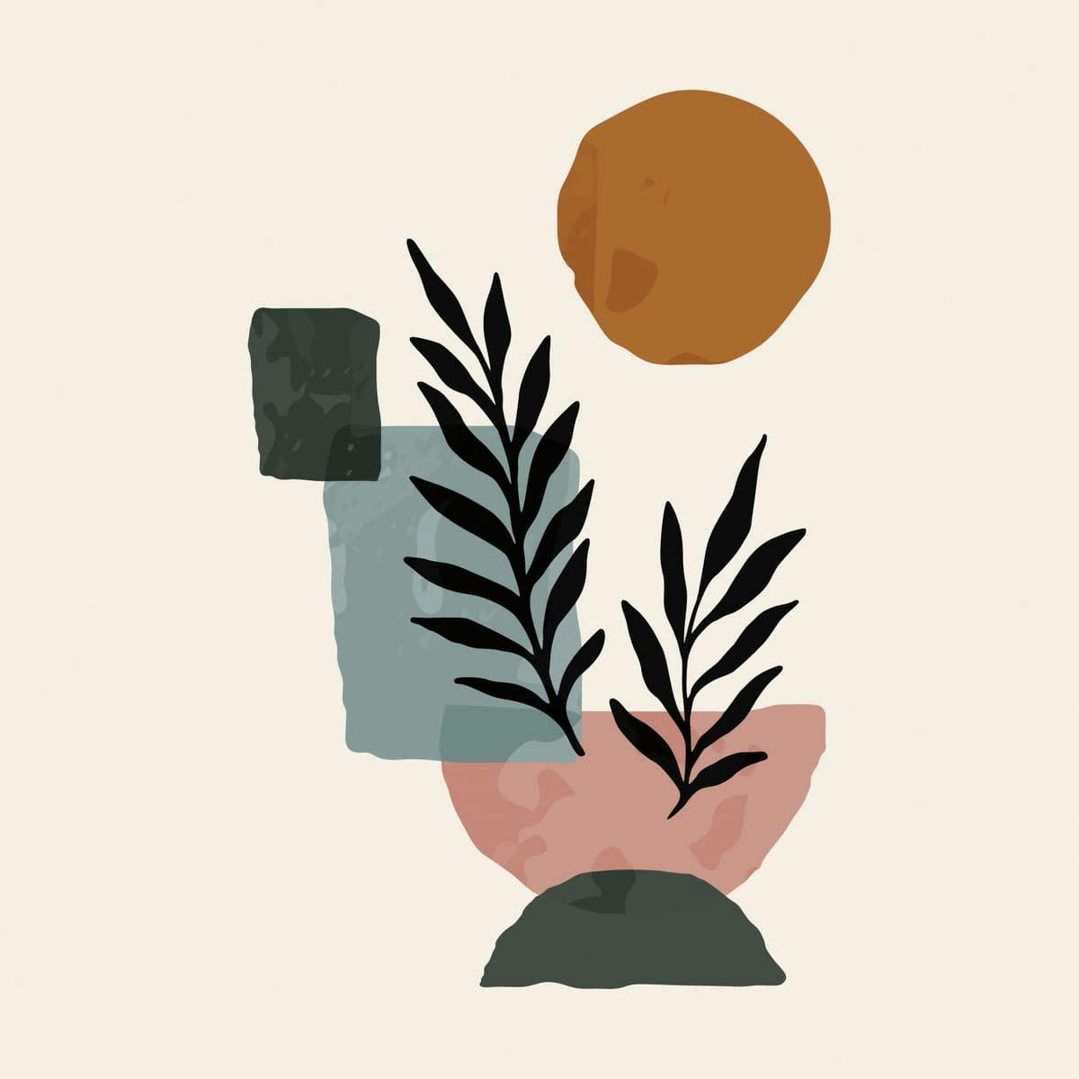 ILLUSTRATION - Tableau sur verre synthétique abstrait colore 90x90 cm