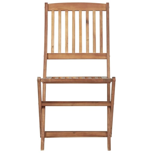 NNEVL Folding Outdoor Chairs 4 pcs Solid Acacia Wood