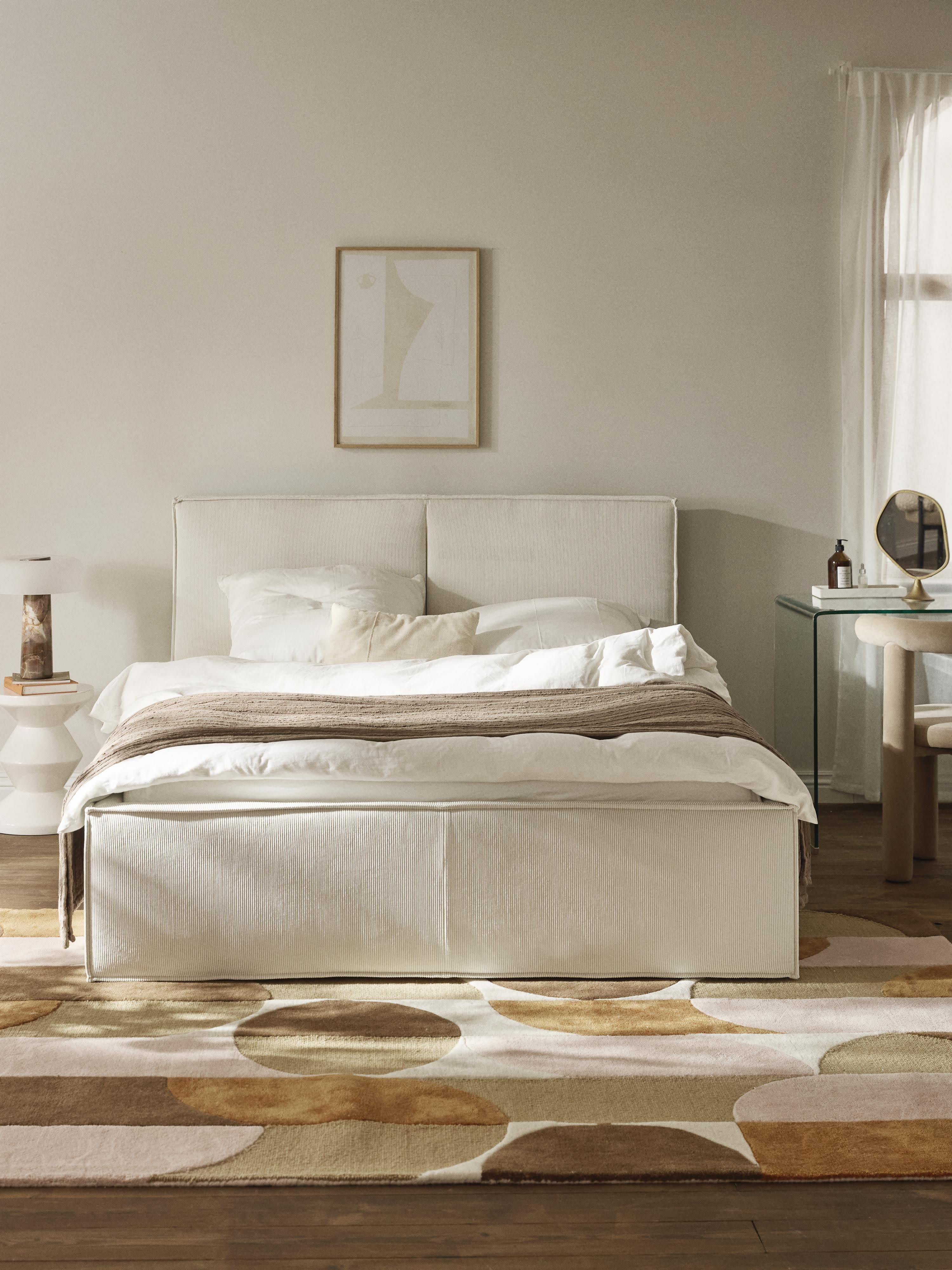 Cord-Polsterbett Dream mit Stauraum