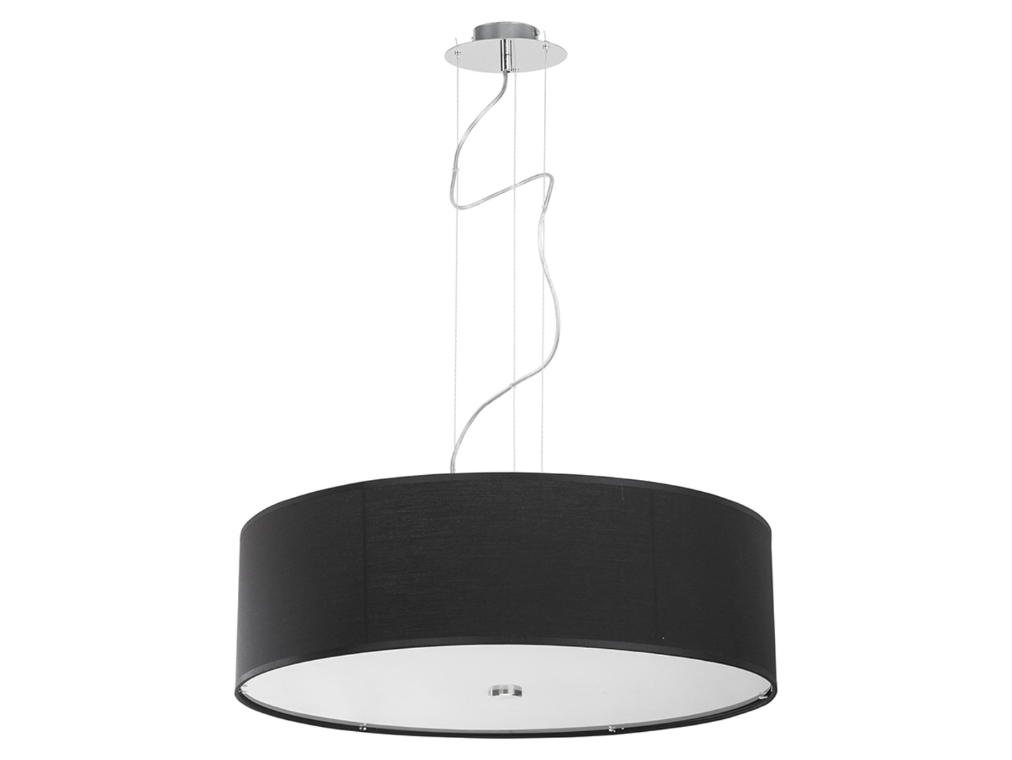Lampa wisząca Viviane 3-punktowa tkaninowa czarna