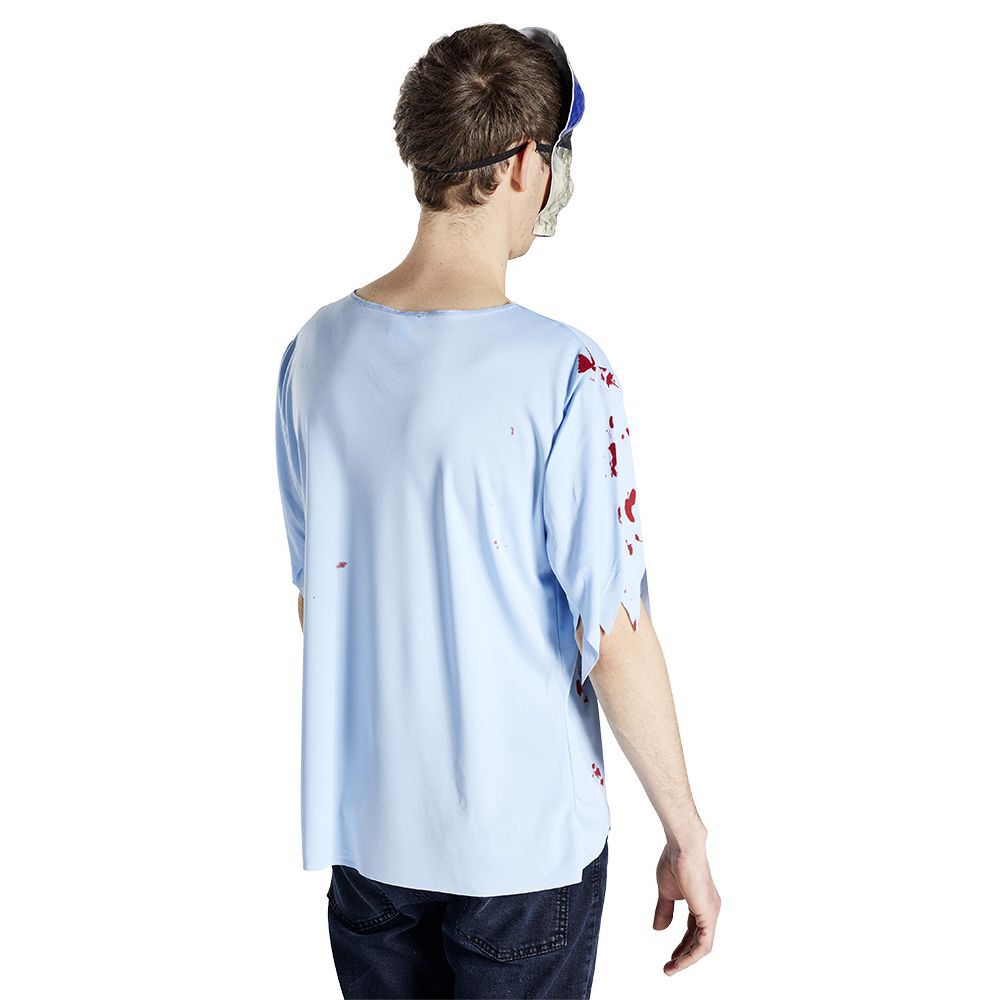 Déguisement adulte Halloween policier tshirt et masque - Taille S