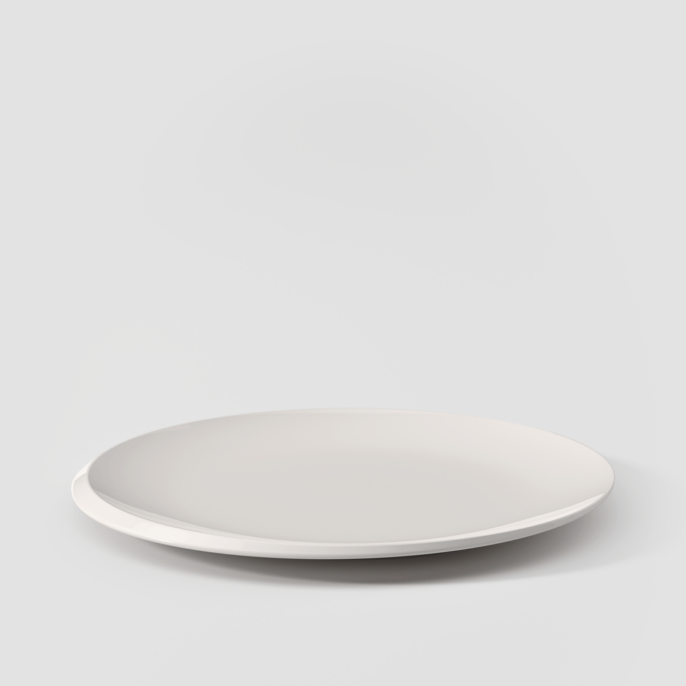 NewMoon Serving/ Under Plate - White, 12.6'', Premium Porcelain