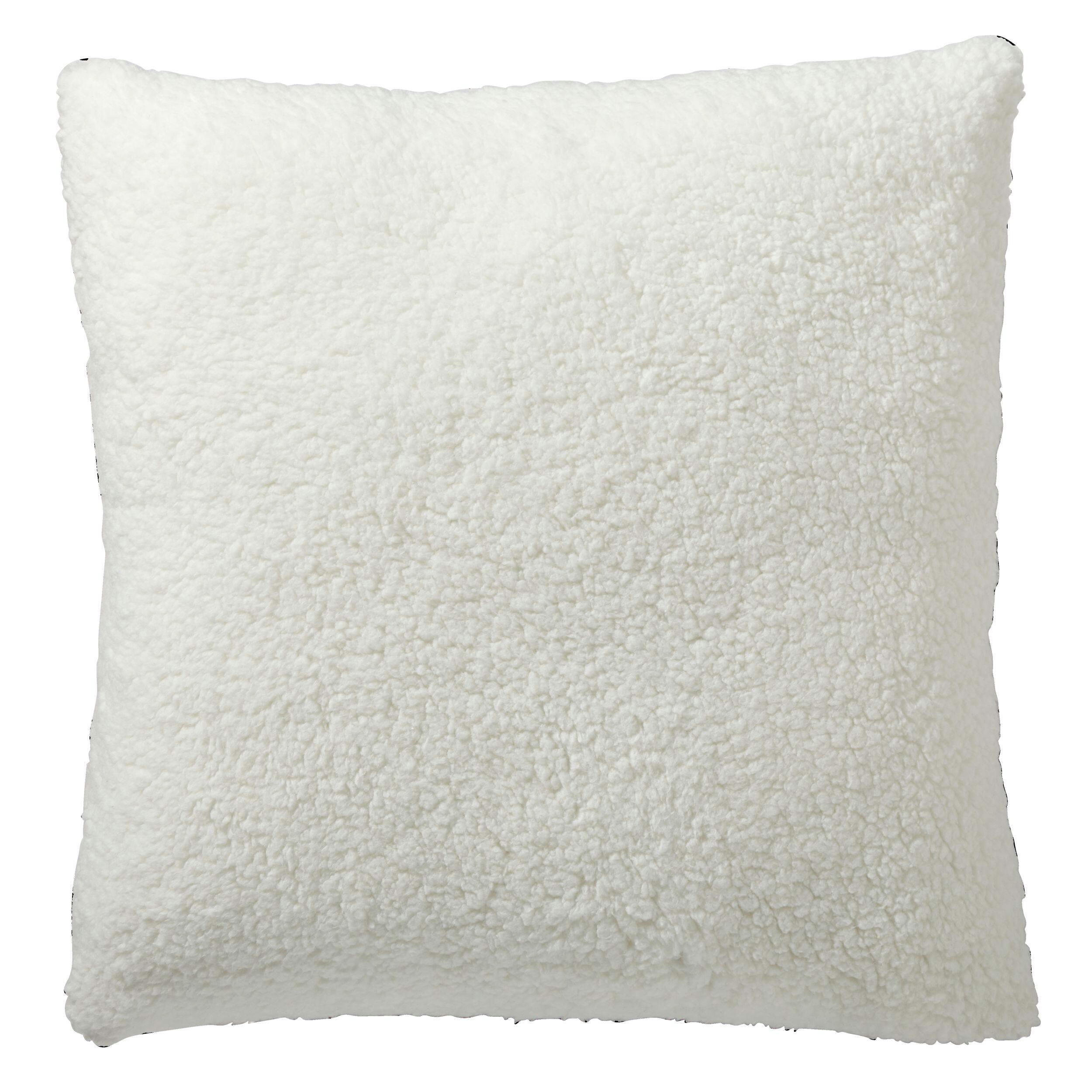 CANVAS Thoughtfully Sourced Square Christmas Decoration Plaid Cushion, Blue, 18x 18-in
