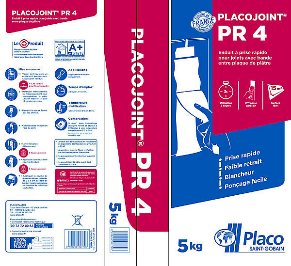 Enduit à joint Placojoint PR4 5kg Placo®