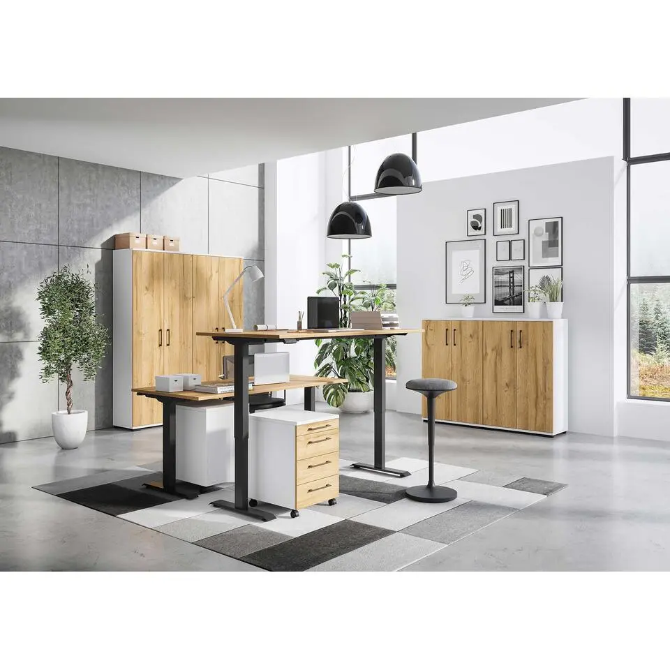 Ladeblok Presley 4 lades - eik/wit