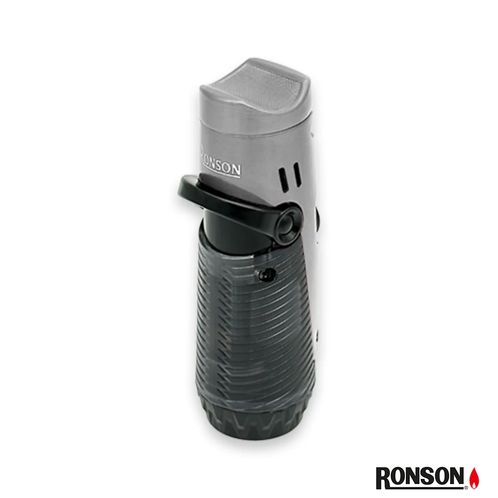 Ronson Bora Cigar Lighter Jet Gas Lighter SILVER/BLACK (117003)