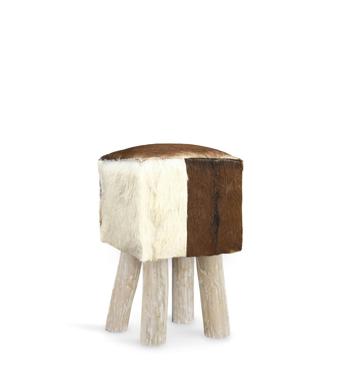 - Tabouret en bois de teck beige