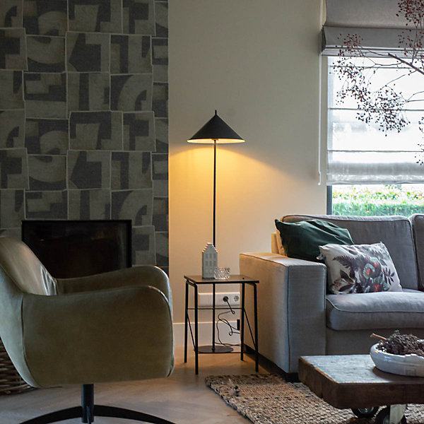 Lampadaire design noir - Triangolo