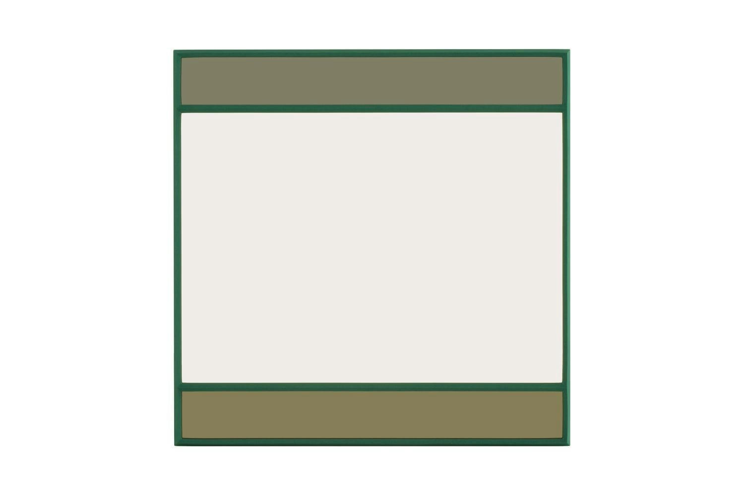 VITRAIL - Miroir vitrail carré vert 50x50cm