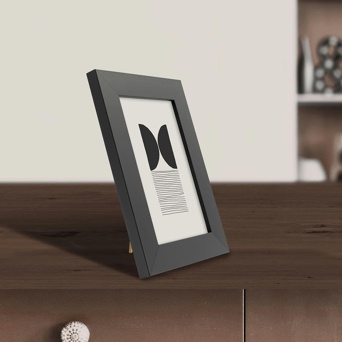 ETERNEL - Cadre photo design noir 10x15 cm bois reconstitué fsc