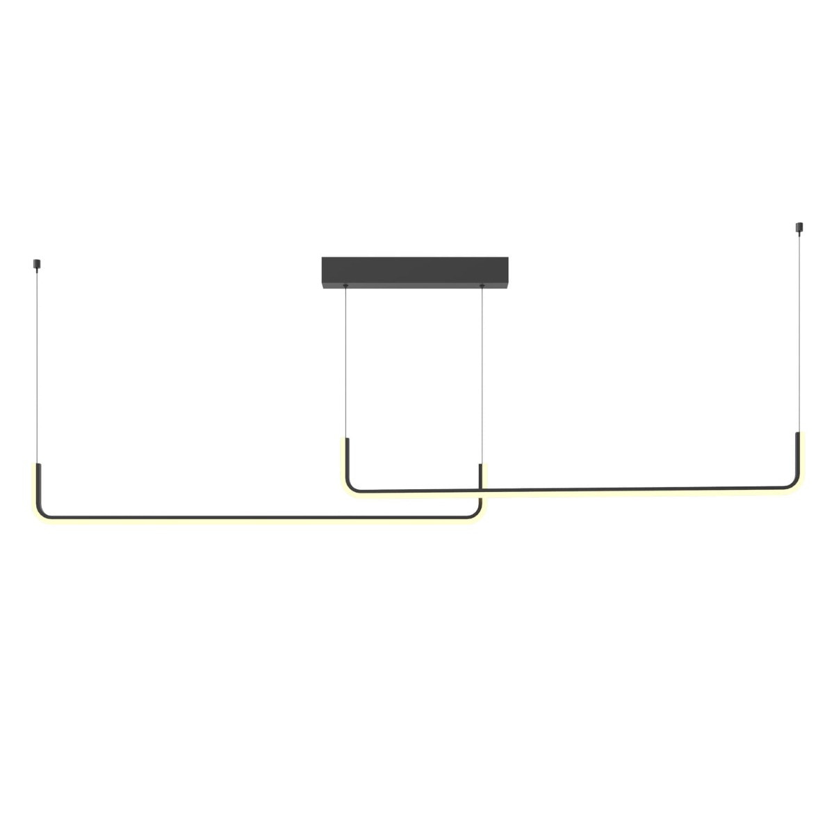 Lampa wisząca URUS liniowa czarna LED 30W biały ciepły 2400lm IP20 Maxlight