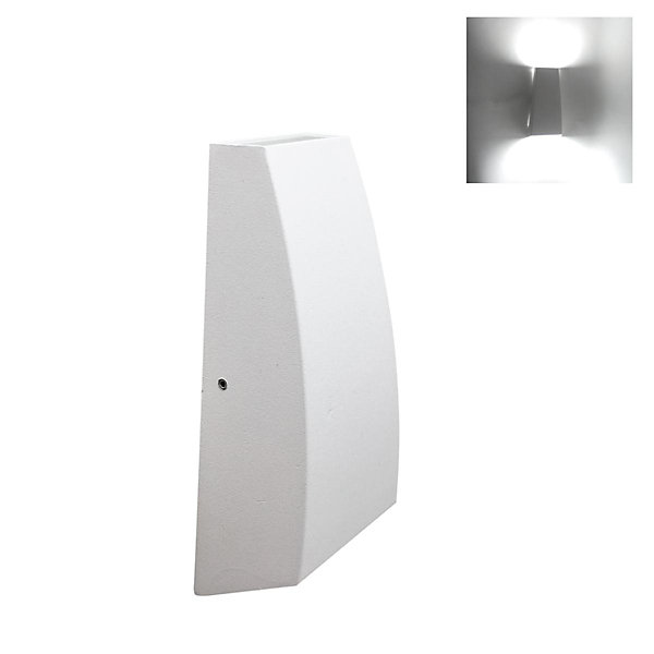 Applique Murale LED Double Faisceaux 7W IP44 BLANC - Blanc Chaud 2300K - 3500K - SILAMP