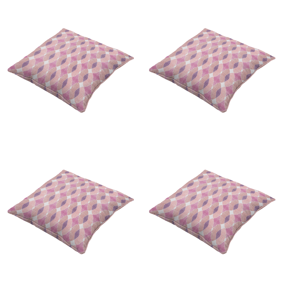 Madison sierkussen Rae - paars - 50x50x10cm - set van 4