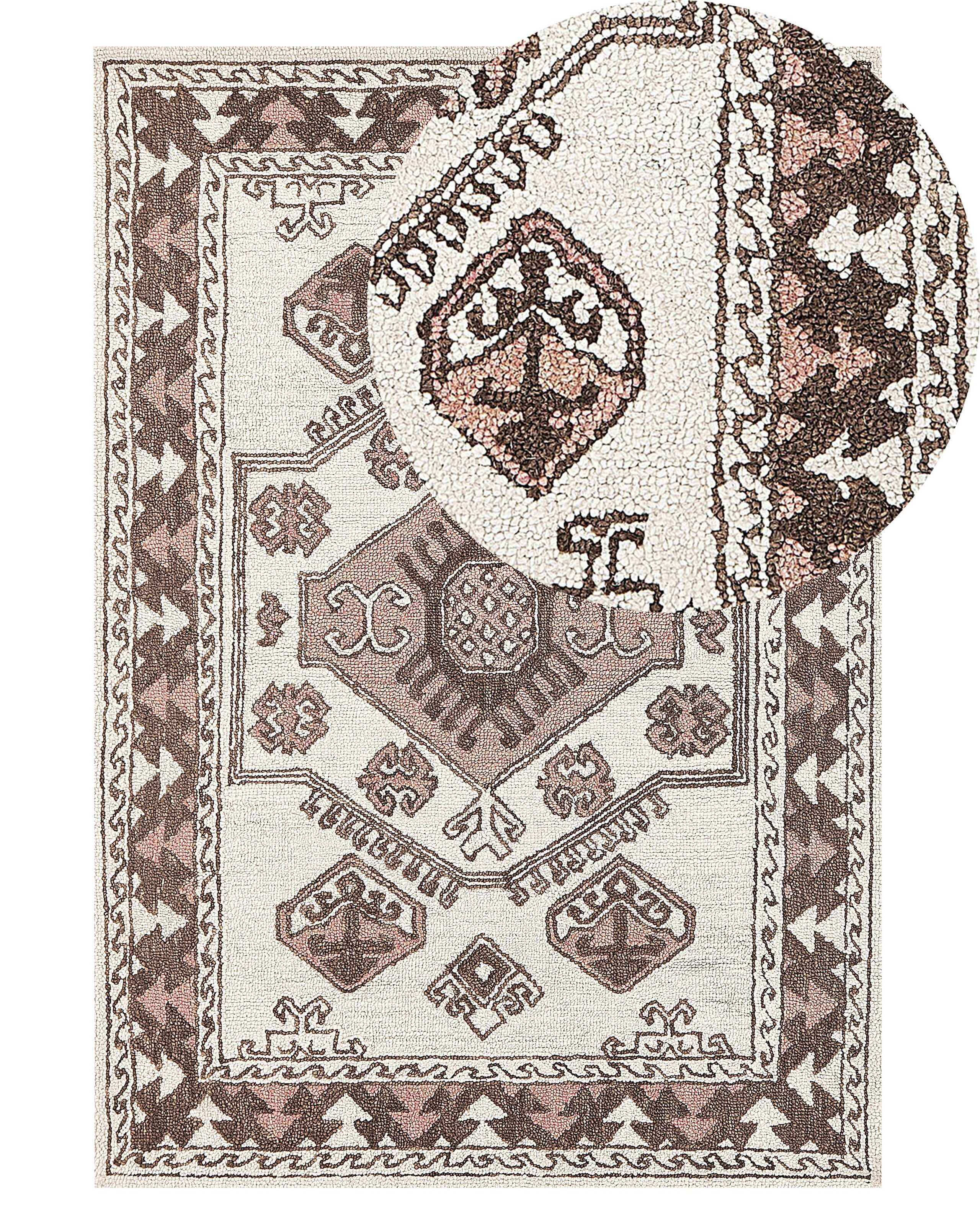 Dywan wełniany tkany 140x200 cm wielokolorowy