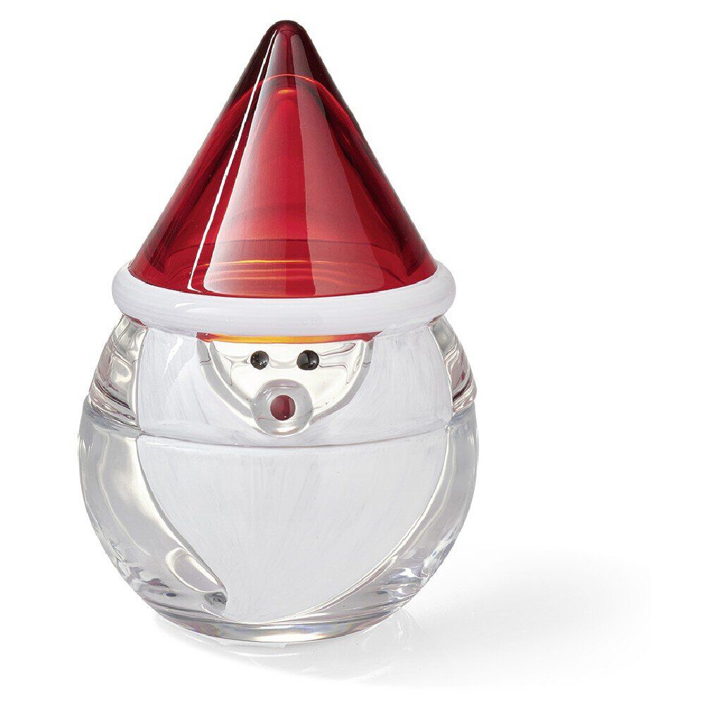Bocal en verre avec couvercle design Père No&euml;l (2 modèles)