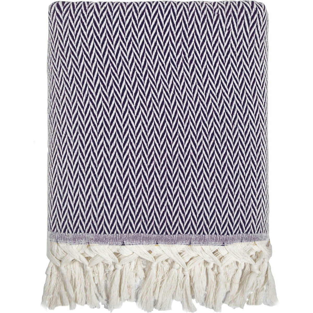 ASPEN - Plaid laine  130x170 aubergine