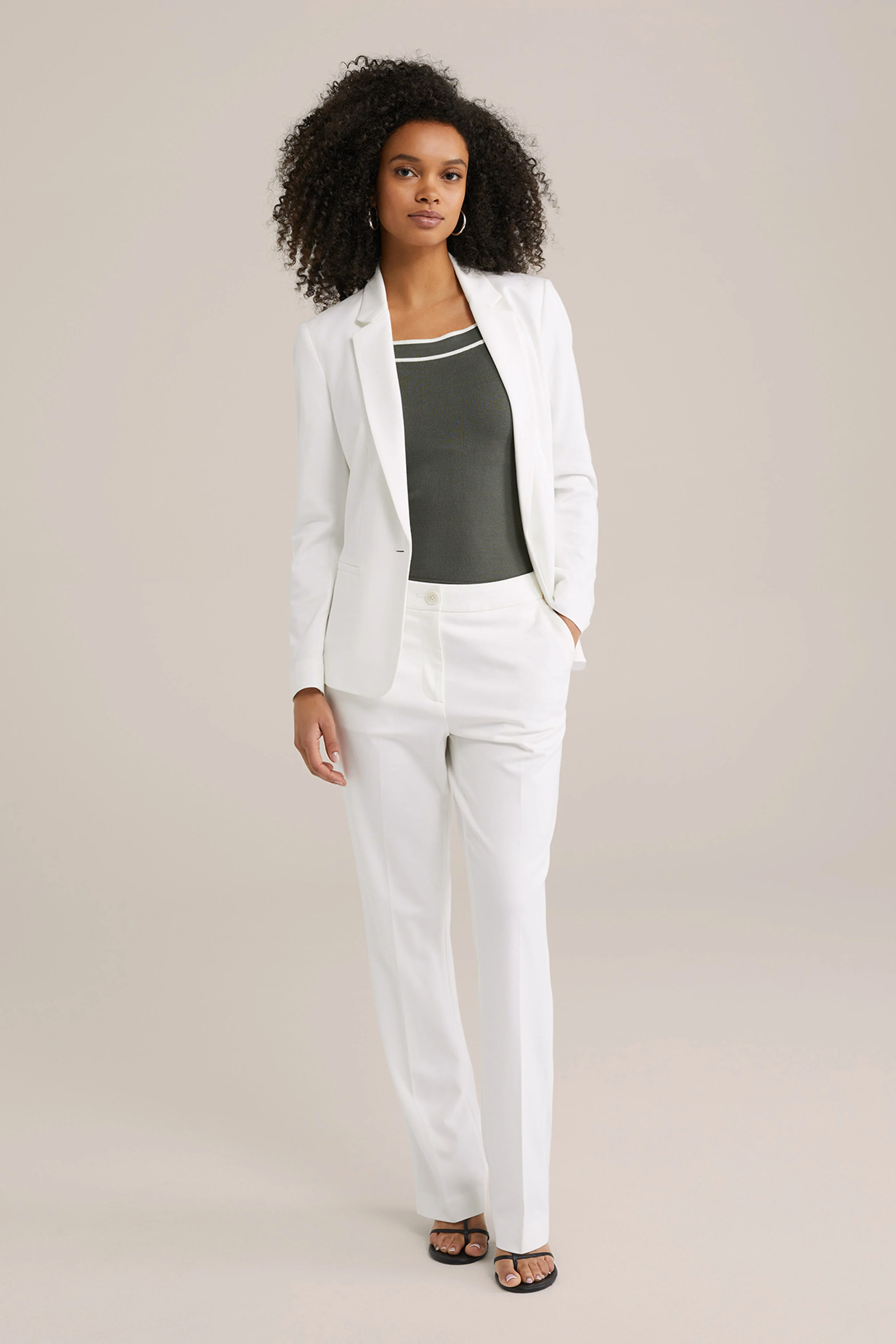 Dames Slim fit flared pantalon met stretch