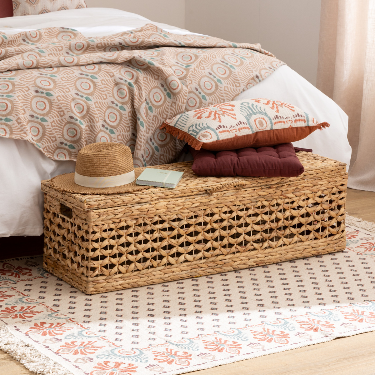 End of bed "Doli" Hyacinth, Beige, L.104 cm
