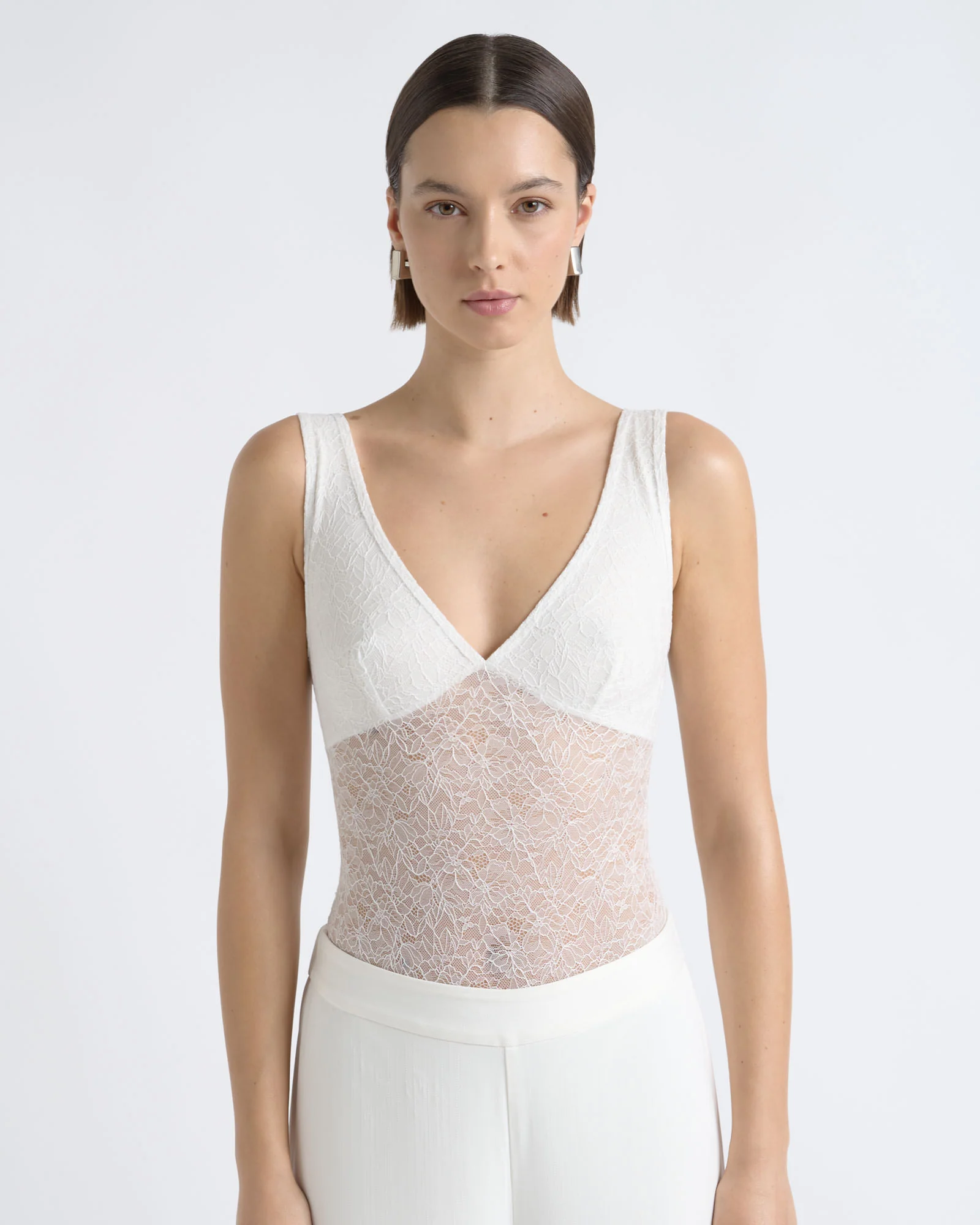 Scoop Neck Lace Bodysuit