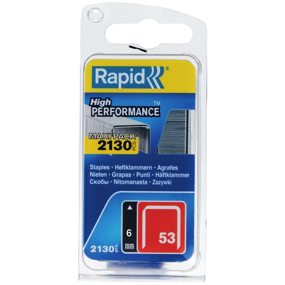 Tackerklammern, 6 mm, Heftklammer Typ 53, 2000 St., in Blisterverpackung