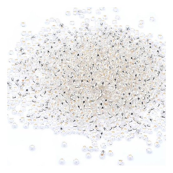 Beads Unlimited Silver Rocaille Beads 2.5mm x 3mm 50g