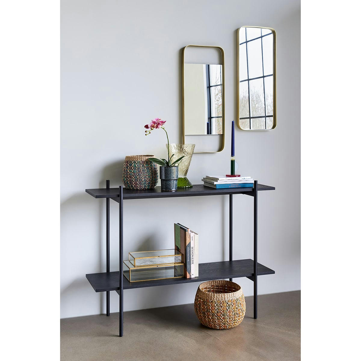 AWARE - Miroir mural avec cadre en laiton en carré grand