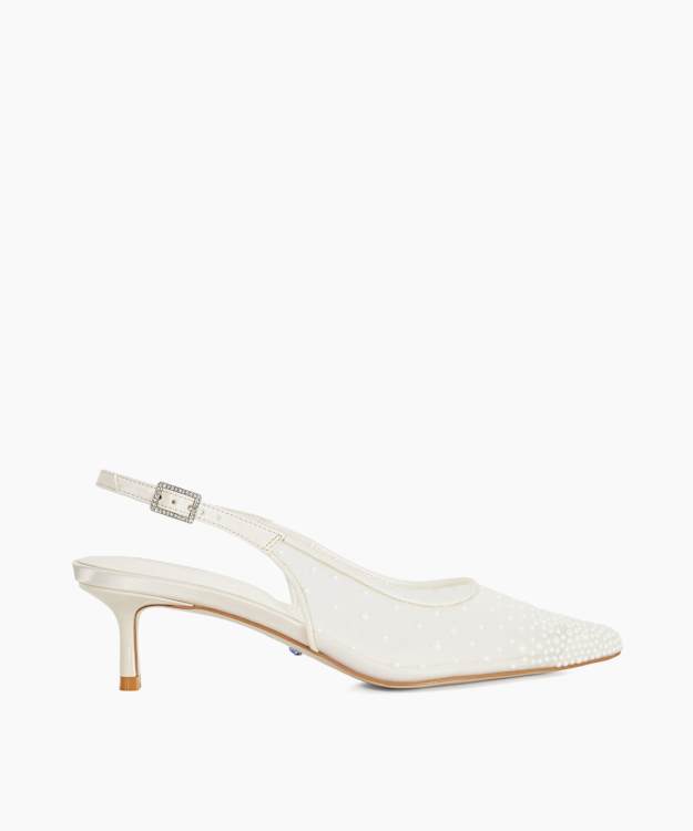 Companionshi Ivory - Kitten Hee Bridal Sling-back Shoes