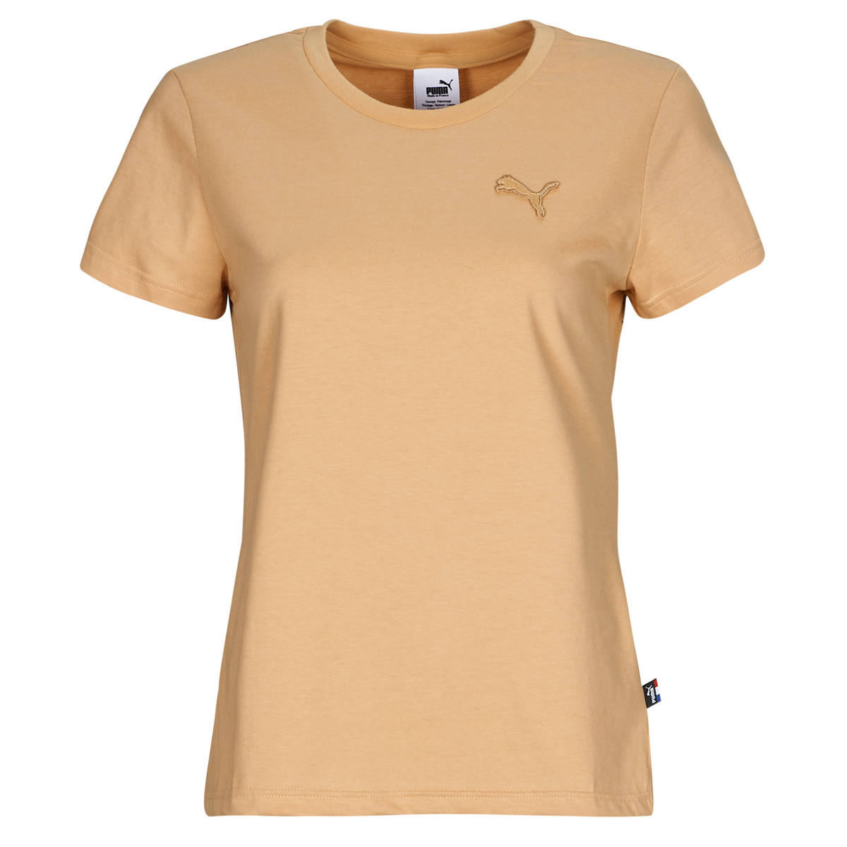 Puma - TEE W MIF BADGE BRODE - Beige