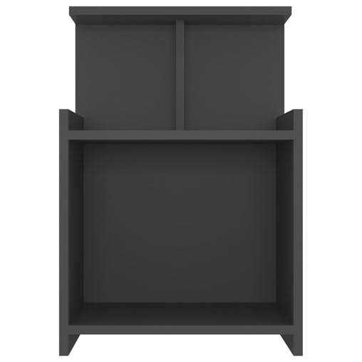 NNEVL Bed Cabinets 2 pcs Grey 40x35x60 cm Chipboard