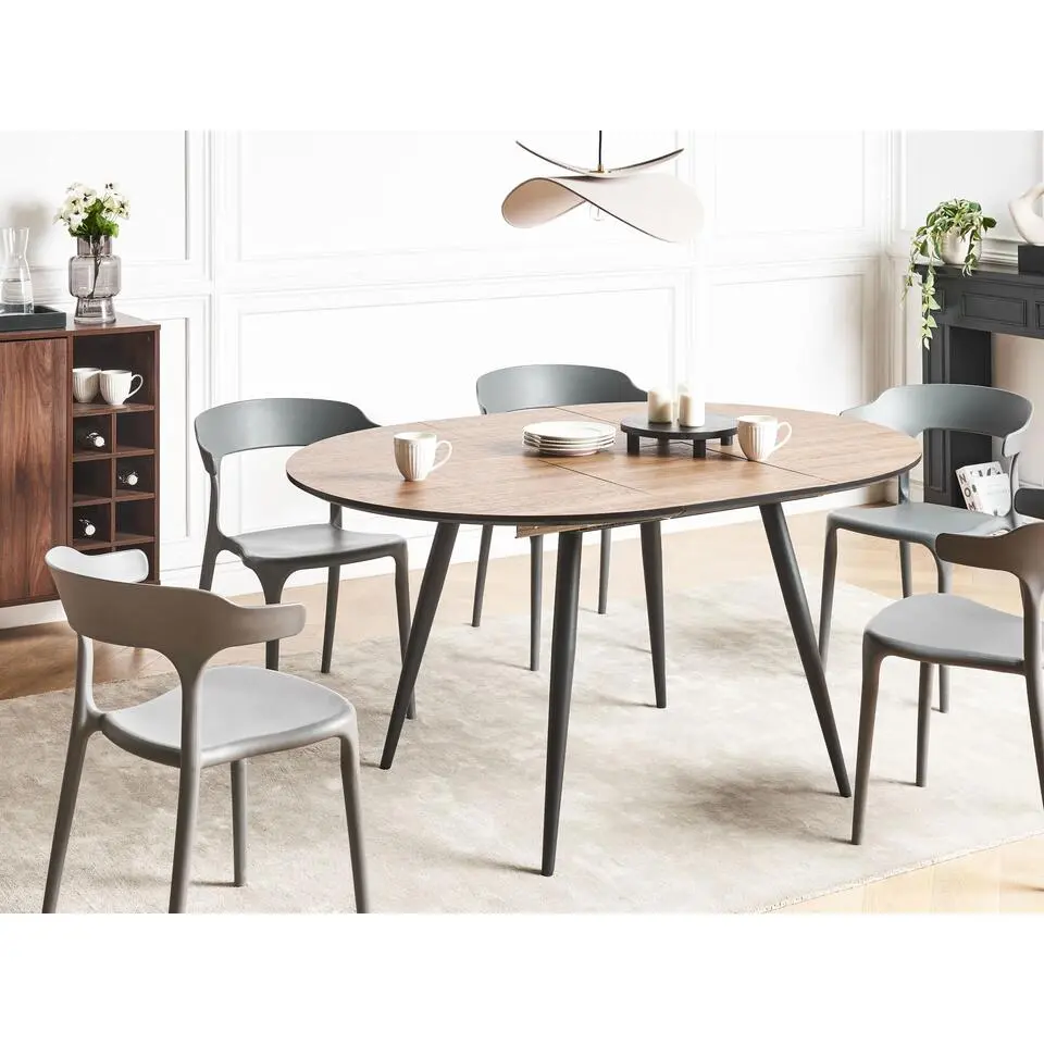 SENIAC - Uitschuifbare eettafel - Lichtbruin - MDF