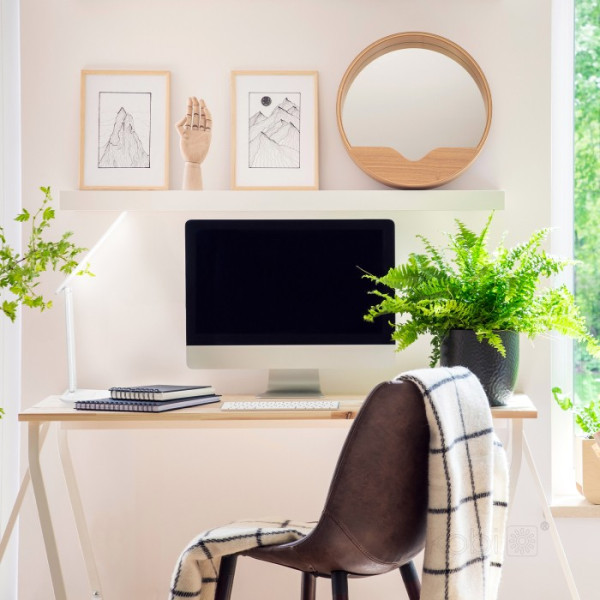 Lampka biurkowa nowoczesna NOBLITE biała LED 7W wys:35cm Kobi