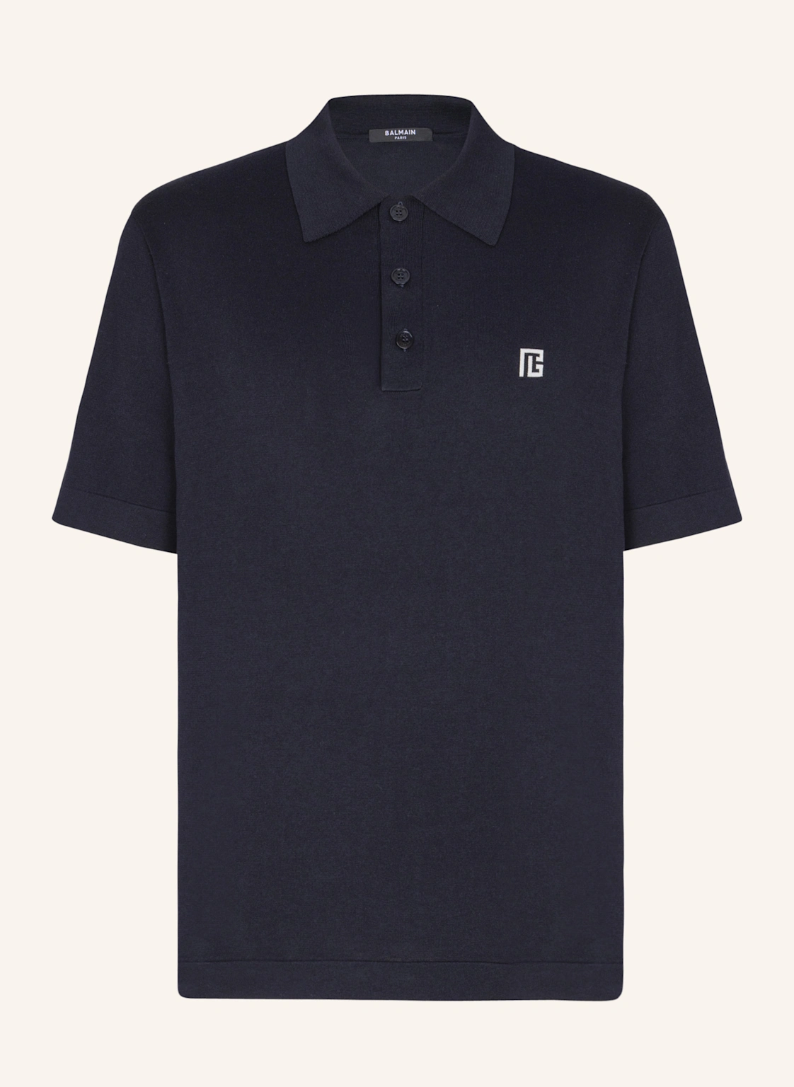 BALMAIN Besticktes Poloshirt aus Baumwolle